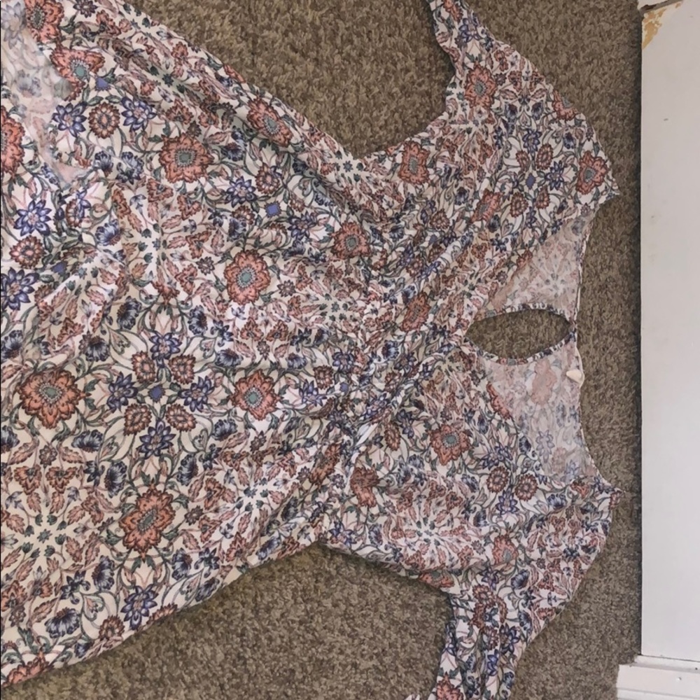 Button wrap top romper from Aeropostale